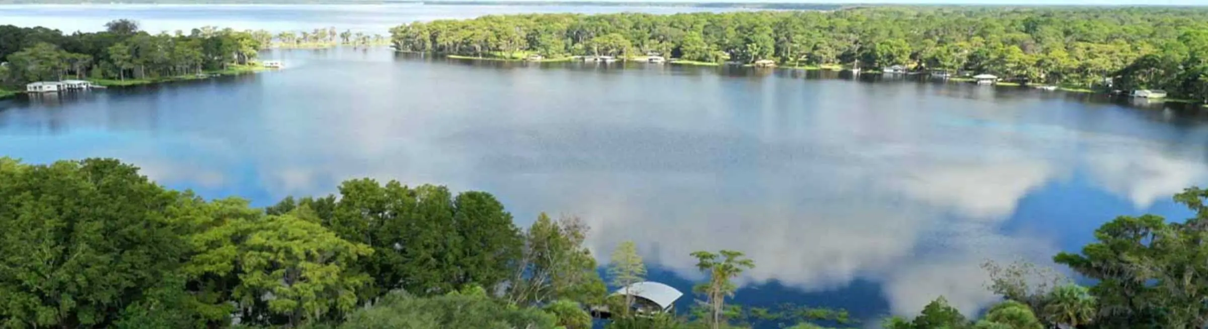 Arial shot of Little Lake Santa Fe for Trevor Waters Realty in Melrose, FL